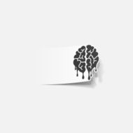 Realistic Design Element Brain Drop N36