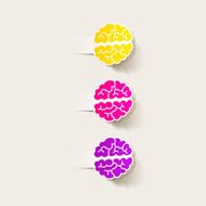 realistic design element brain N39