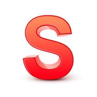 3d red letter S N5