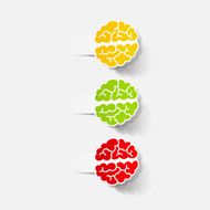 realistic design element brain N40