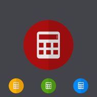 Vector modern circle icons set on gray N13