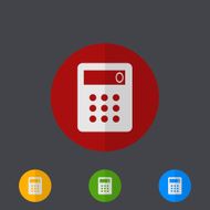 Vector modern circle icons set on gray N14