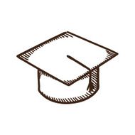 Graduation cap education symbol