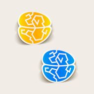 realistic design element brain N43