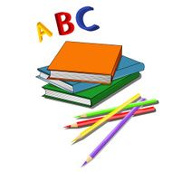 Set of multi colored books N2