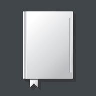 White blank book cover