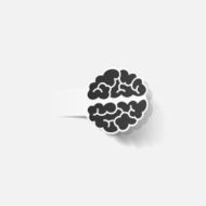 realistic design element brain N44