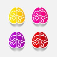 realistic design element brain N45