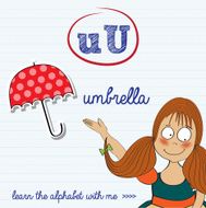 alphabet worksheet of the letter u N2