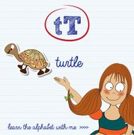 alphabet worksheet of the letter t N2