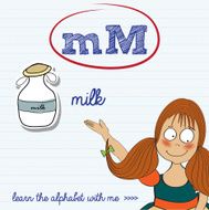 alphabet worksheet of the letter m N2