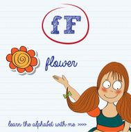 alphabet worksheet of the letter f N2