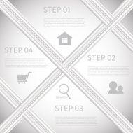 Abstract infographics number options template N4