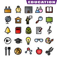 Education icons N264