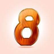 Figure eight wooden 8 Vector