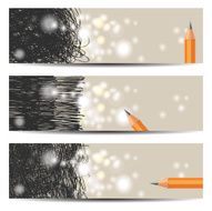 banners with scribbles