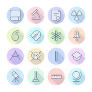 Thin Line Icons For Science and Education N2