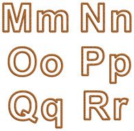 Vector alphabet with texture of wood N5