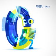 Oxigen colorful symbol