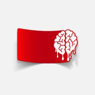 Realistic Design Element Brain Drop N40