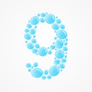 Number 9 Vector illustration