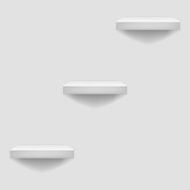 White Shelf Hanging on a Wall Template Background Vector Illustration