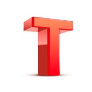 3d red letter T N7