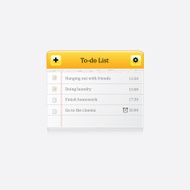 Yellow to do list icon