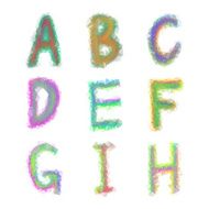 Triangles Alphabet Letters Vector
