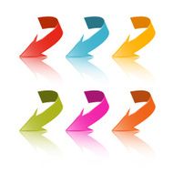 Colorful vector arrows set N3