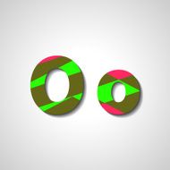 Colorful letter alphabet N643