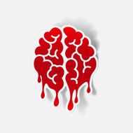 Realistic Design Element Brain Drop N41