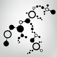 2d DNA molecule structure vector background