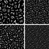 Numbers Seamless pattern Vector illustration N10