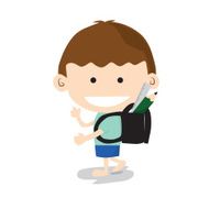 Little Boy Go To School N2