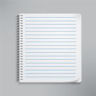 Realistic spiral notebook