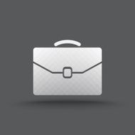 Vector of transparent business briefcase icon N3