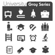 University Icons Gray Series