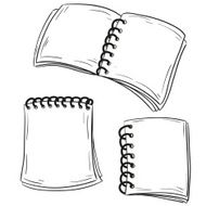 Set of hand drawn paper notes N8