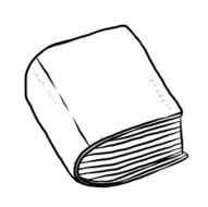 thick book cartoon hand drawn