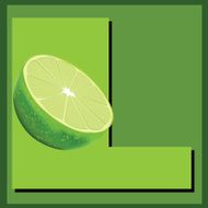 letter L for lime or lemon N2