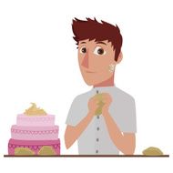 Pastry chef vector N2