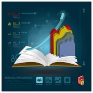 Business Infographic With Open Book Learning Style N2