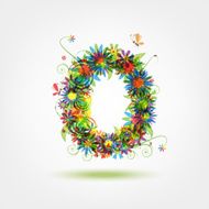 Zero floral number for your design