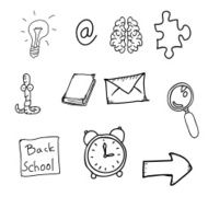 Hand Draw Education Elements Vector