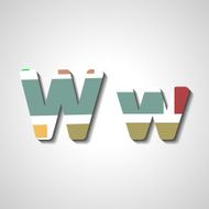 Colorful letter alphabet N645