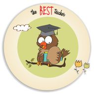 Owl Teacher in vector format N9