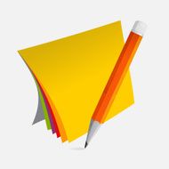 Pencil Colorful Paper Sheets