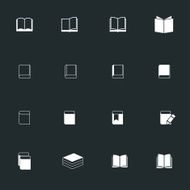 White book icon set