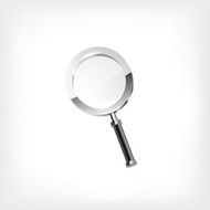 Magnifying glass isolated on white backgroun